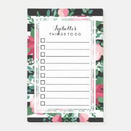 Bloco De Notas Buquê vermelho & cor-de-rosa bonito - para fazer a