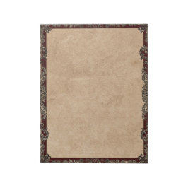 Bloco De Notas Burgundy - Frame Antiquado do Rico, Tan Vintage Pa