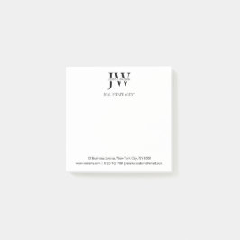 Bloco De Notas Business Address Monogram Real Estate Business