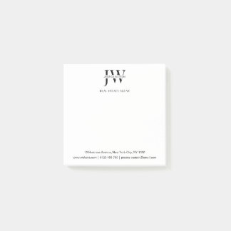 Bloco De Notas Business Address Monogram Real Estate Business