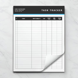 Bloco De Notas Business Project Management Task Tracker Notepad