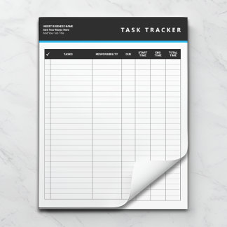 Bloco De Notas Business Project Management Task Tracker Notepad