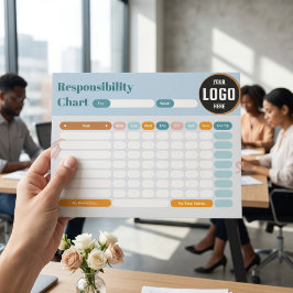 Bloco De Notas Business Responsibility Chores Chart Logo Checklis