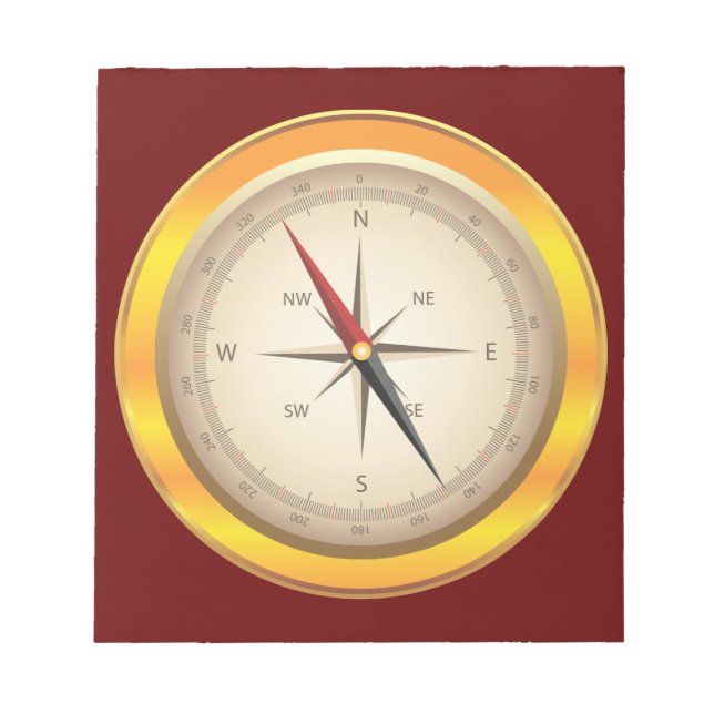 Bloco De Notas Bússola antiga (Frente)