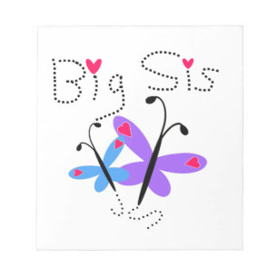 Bloco De Notas Butterflies Big Sis Gifts