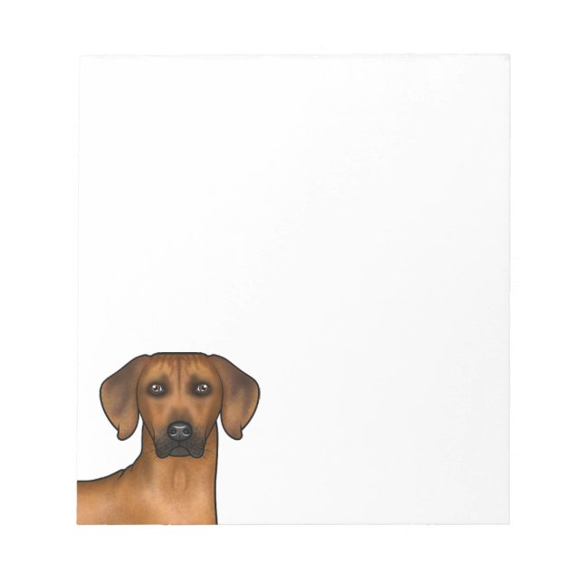 Bloco De Notas Cabeça de Cão Leão Africano Marrom Rhodesiano (Frente)