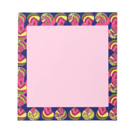 Bloco De Notas Cabeça De Peixe Deixa Amarelo Verde Magenta