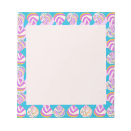 Bloco De Notas Cabeça de Peixe Sai da Turquesa Dourada Lilática