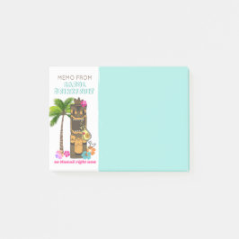 Bloco De Notas Cabeça havaiana do tiki da palmeira tropical