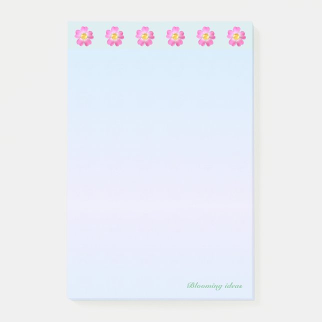 Bloco De Notas Cabeçalho de Flor Bonita (Frente)