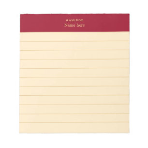 Bloco De Notas Cabeçalho Marrom Elegante Revestido