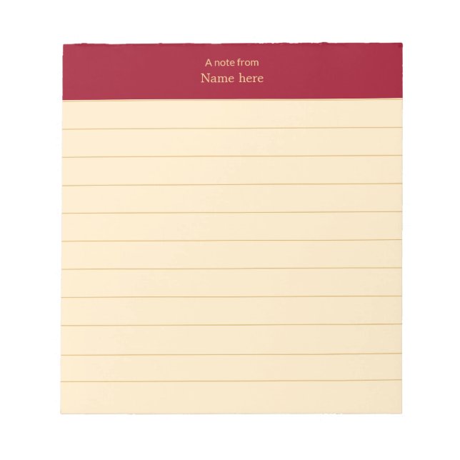 Bloco De Notas Cabeçalho Marrom Elegante Revestido (Frente)