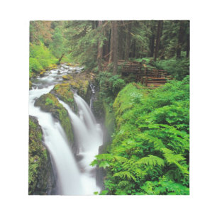 Bloco De Notas Cachoeira Sol Duc no Parque Nacional Olímpico em