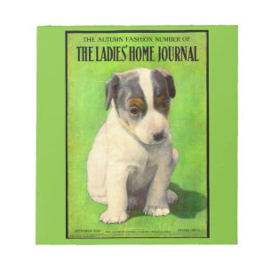 Bloco De Notas Cachorrinho da capa da Ladies Home Journal de sete