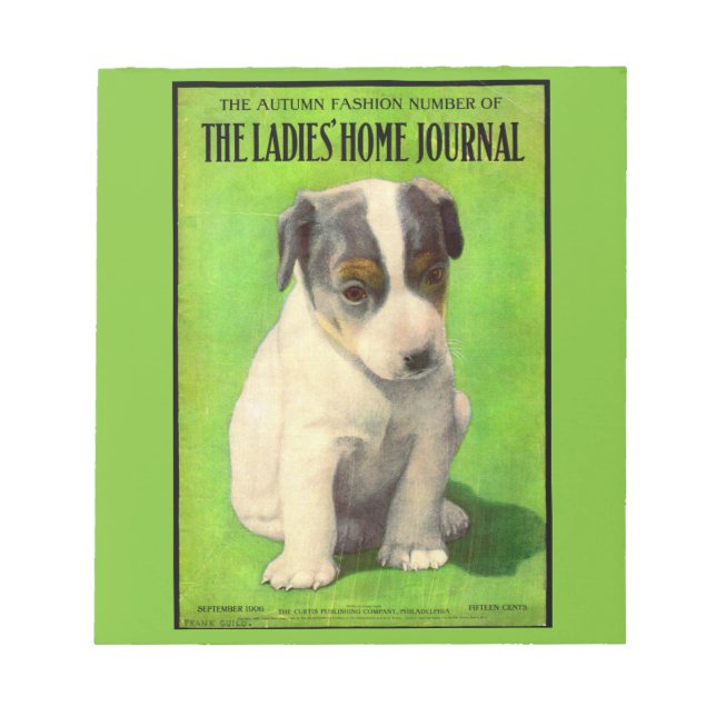 Bloco De Notas Cachorrinho da capa da Ladies Home Journal de sete (Frente)