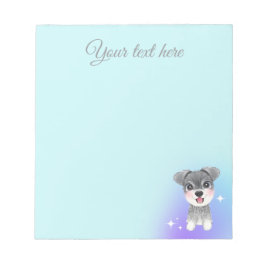 Bloco de Notas Cachorrinho Fofo com fundo de cor s