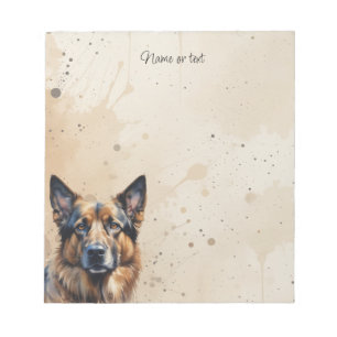 Bloco De Notas Cachorro Animal Personalizado Pastor Alemão