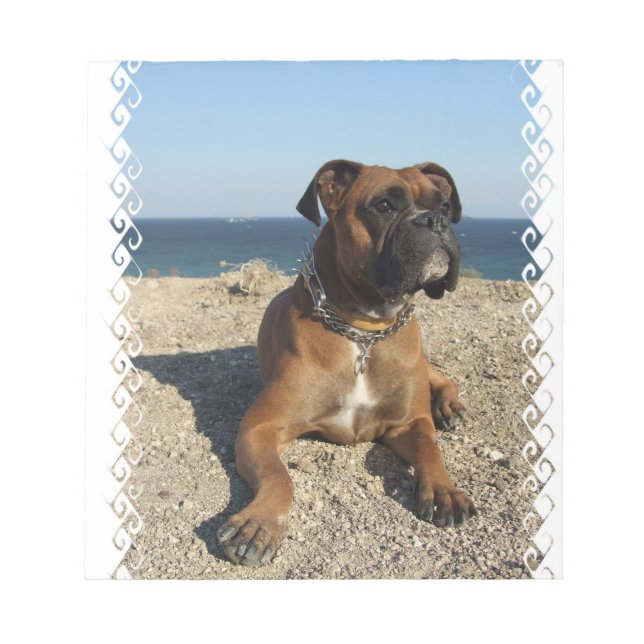 Bloco de Notas Cachorro Boxer Fofo (Frente)