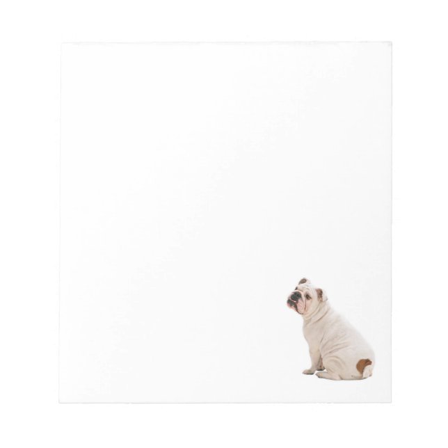 Bloco De Notas Cachorro branco de cão bonito (Frente)