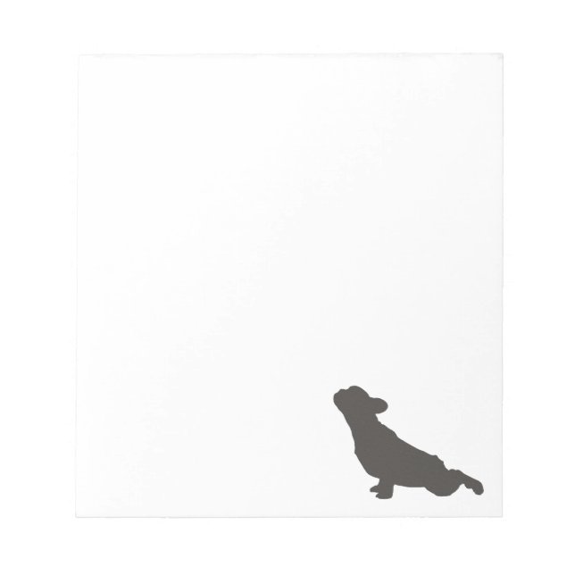 Bloco De Notas Cachorro Bulldog Francês Yoga (Frente)