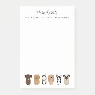 Bloco De Notas Cachorro Caminhando, Sentado De Pet, Embarque De C