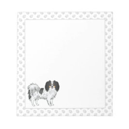 Bloco De Notas Cachorro Cartoon Phalène Tricolor Fofo Com Patas C