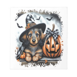 Bloco De Notas Cachorro Dachshund Halloween