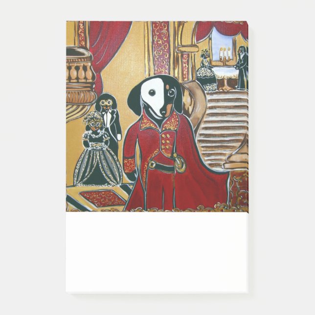 BLOCO DE NOTAS CACHORRO DE APARELHO DACHSHUND (Frente)