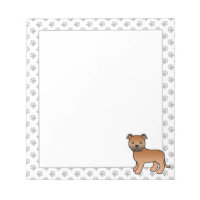 Cachorro de desenho animado fofo Staffie inglês ve