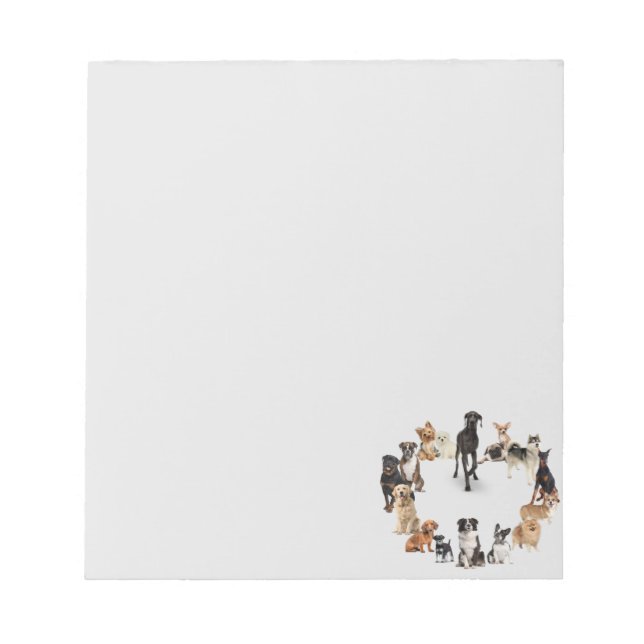 Bloco De Notas Cachorro Divertido Raça Animais de Companhia (Frente)