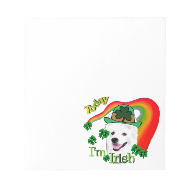 Bloco De Notas Cachorro Eskimo Americano St Patricks (Frente)