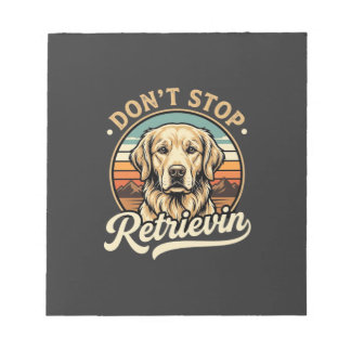 Bloco De Notas Cachorro Golden Retriever Não Para de Recuperar