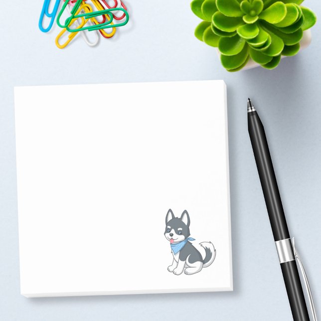Bloco De Notas Cachorro Husky Cartoon Fofo (Criador carregado)
