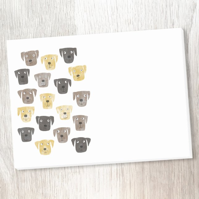 Bloco De Notas Cachorro Labrador Cachorro de Retriever (Labrador Retriever Dog fun Post It notes)