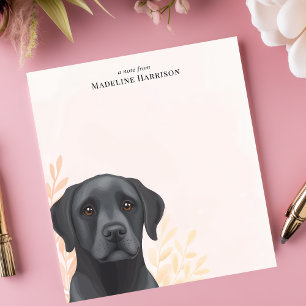 Bloco De Notas Cachorro Labrador Retriever Preto Nome Personaliza