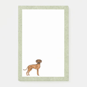 Bloco De Notas Cachorro Leão Africano Fofo Rhodesian Ridgeback Ve