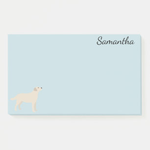 Bloco De Notas Cachorro Personalizado Labrador Retriever Amarelo