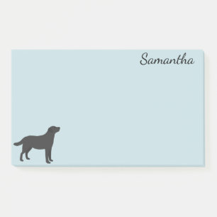 Bloco De Notas Cachorro Personalizado Labrador Retriever Preto