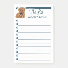 Bloco De Notas Cachorro Poodle com a Lista de Tarefas Pendentes d