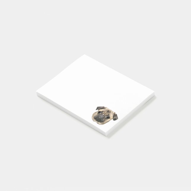 Bloco De Notas Cachorro Pug (Inclinado)