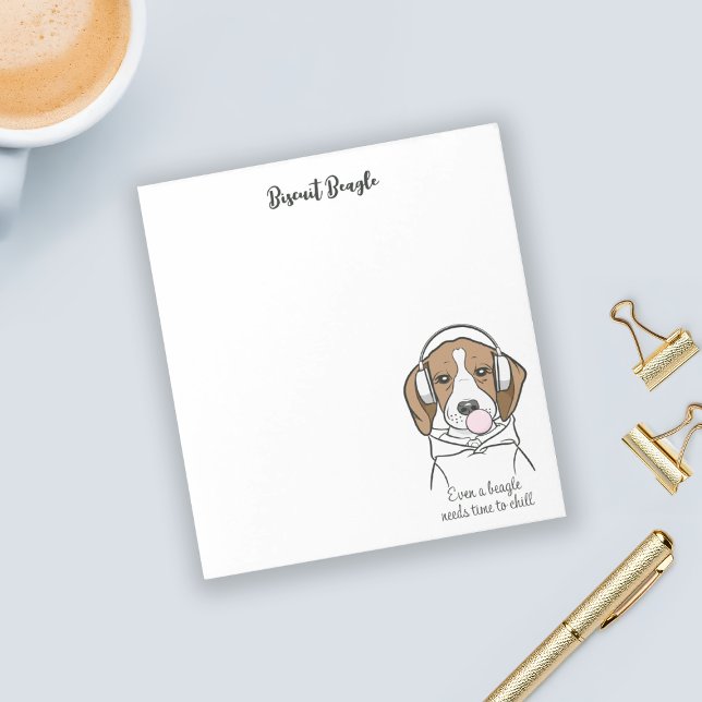 Bloco De Notas Cachorro Refrigerado com Bubblegum Cute Engraçado  (Criador carregado)