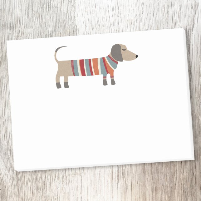 Bloco De Notas Cachorro Salsicha Dachshund Fofo (Fun Dachshund Wiener Sausage Dog post it sticky notes)