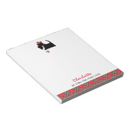 Bloco De Notas Cachorro Terrier escocês personalizado