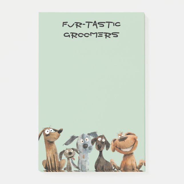 Bloco De Notas Cachorros Loucos Por Aquarelas Boutique Blue (Frente)