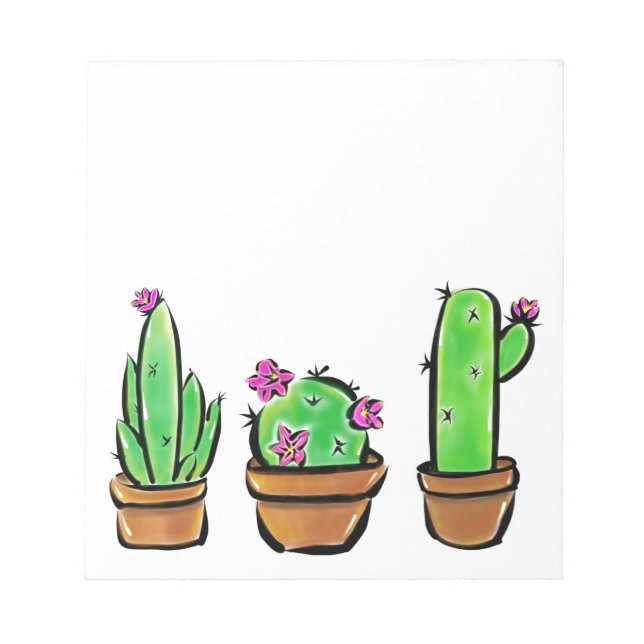 Bloco De Notas Cactus cactos succultos (Frente)