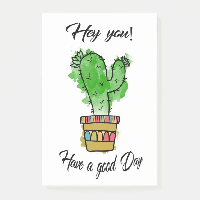 Bloco De Notas Cactus Tem Um Bom Dia (Frente)