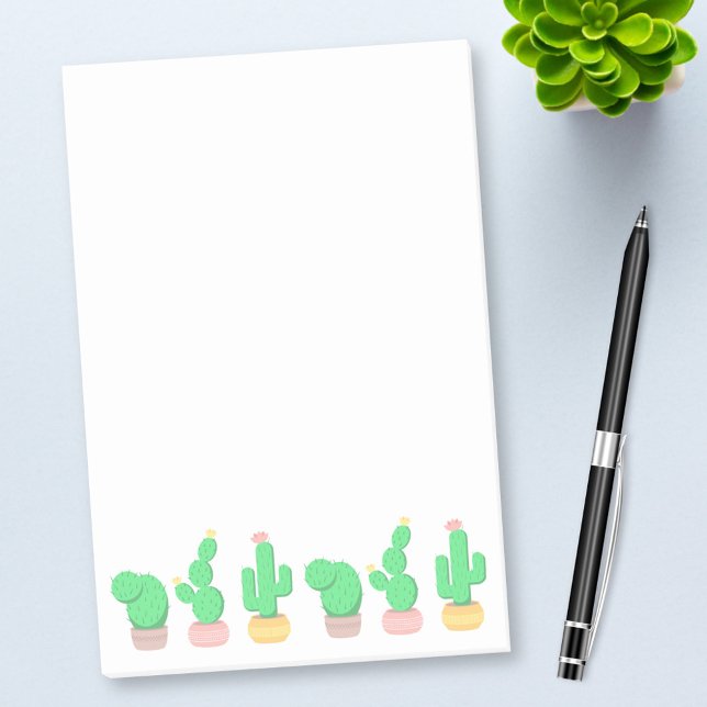 Bloco De Notas Cactus Trio Deserto Moderno Boho (Criador carregado)
