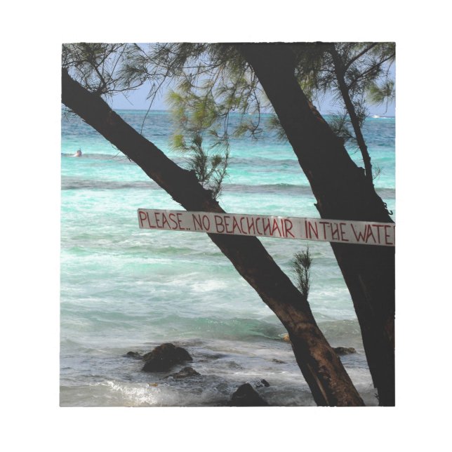 Bloco De Notas Cadeiras de Praia Rum Point Grand Cayman (Frente)