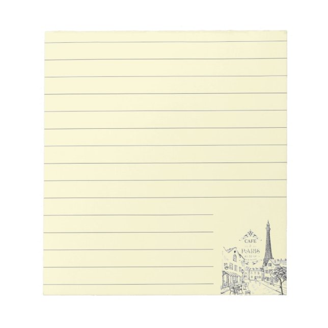Bloco De Notas Caderno de café de Paris (Frente)