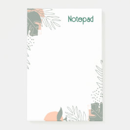 Bloco De Notas Caderno de papel de planta minimalista